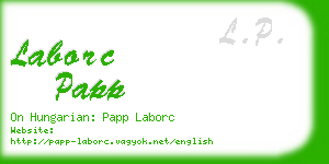 laborc papp business card